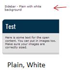 Plain White Sidebar