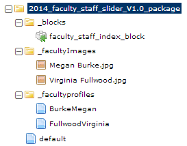 Faculty staff slider package