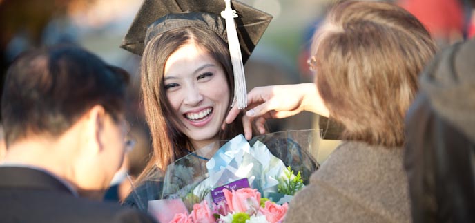 Students at graduation