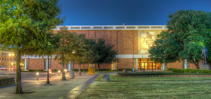 The Computer Science building at night