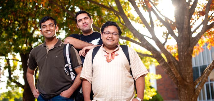 Three male students