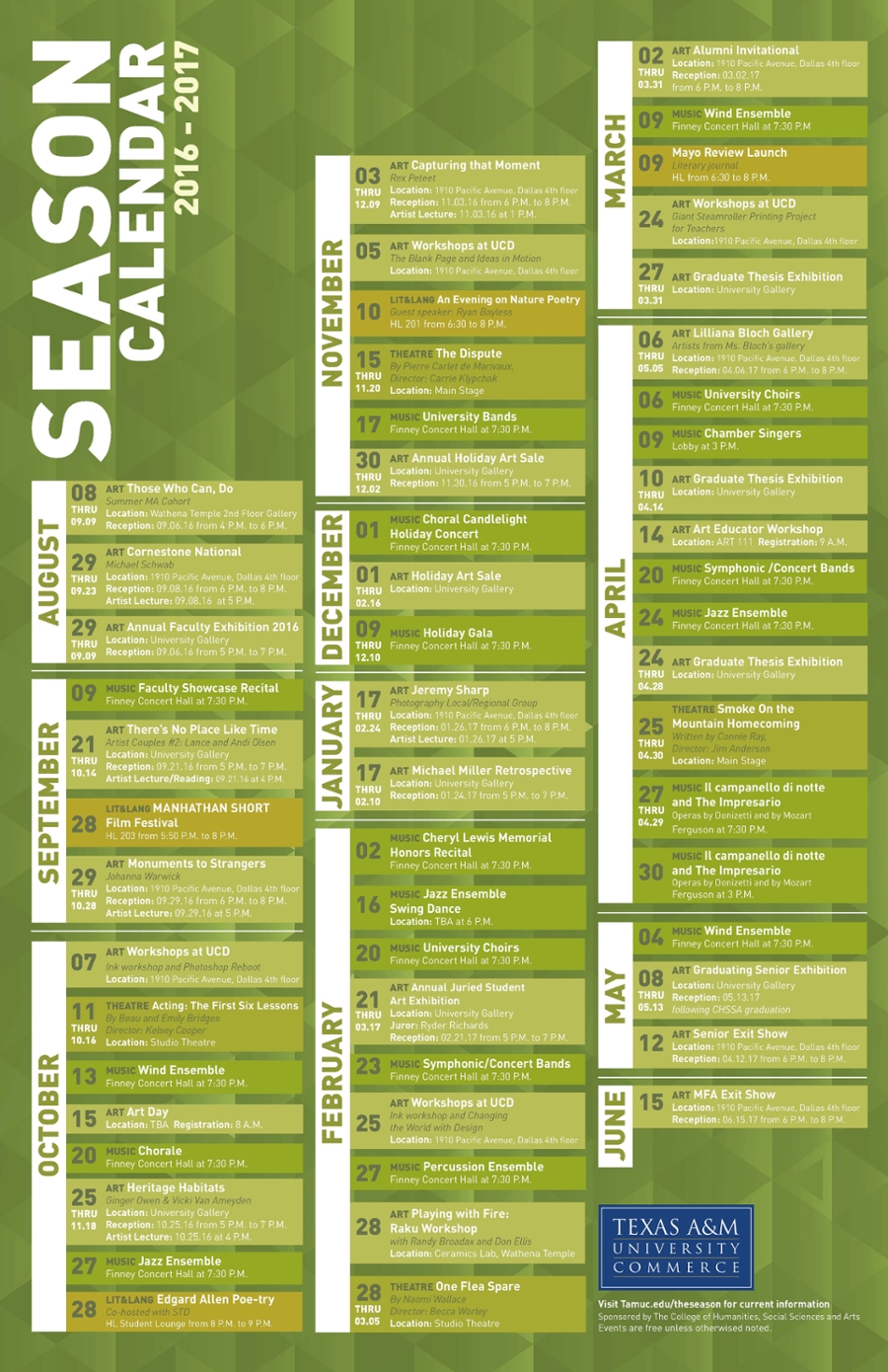 Season Calendar 2017