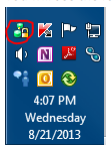 A system tray icon will show Connected
