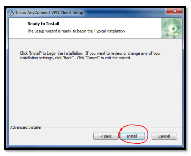 Next click the install button