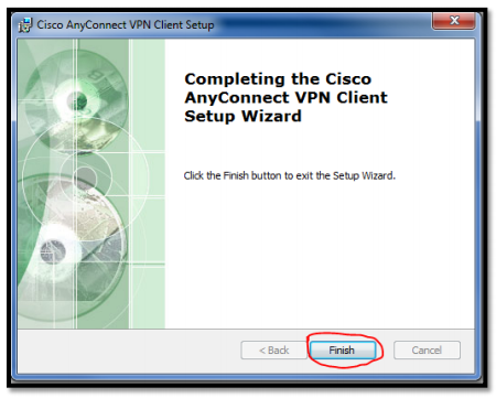 After the install is done click the finish button