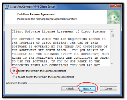 End user License Agreement, and select the