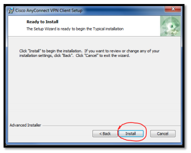 Click Install, to install the software