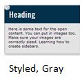 Style, Gray Sidebar