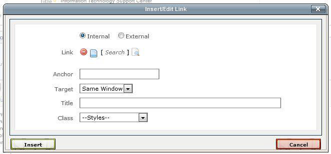 Internal and External links